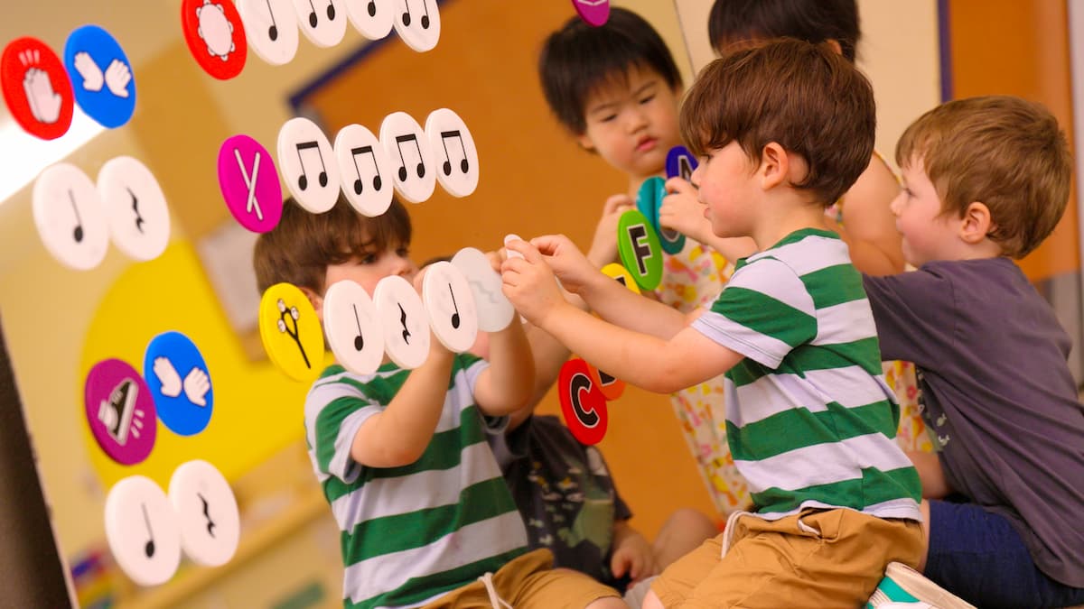 kids learning about music theory